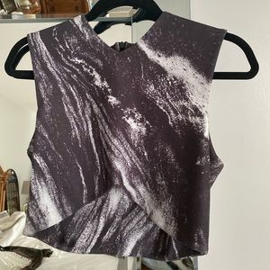 Marble crop top from zara